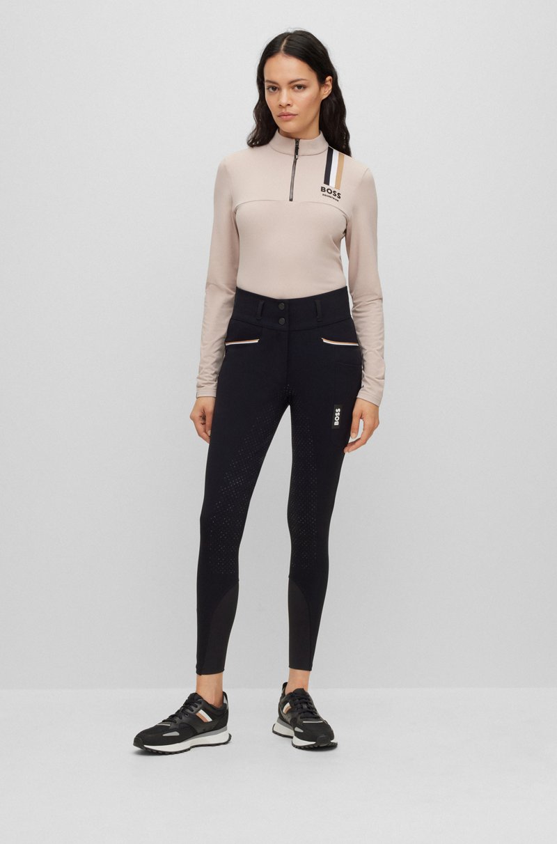 Hugo Boss Pantalones de equitación de material superelástico con agarre integral Precio ultrabajo
