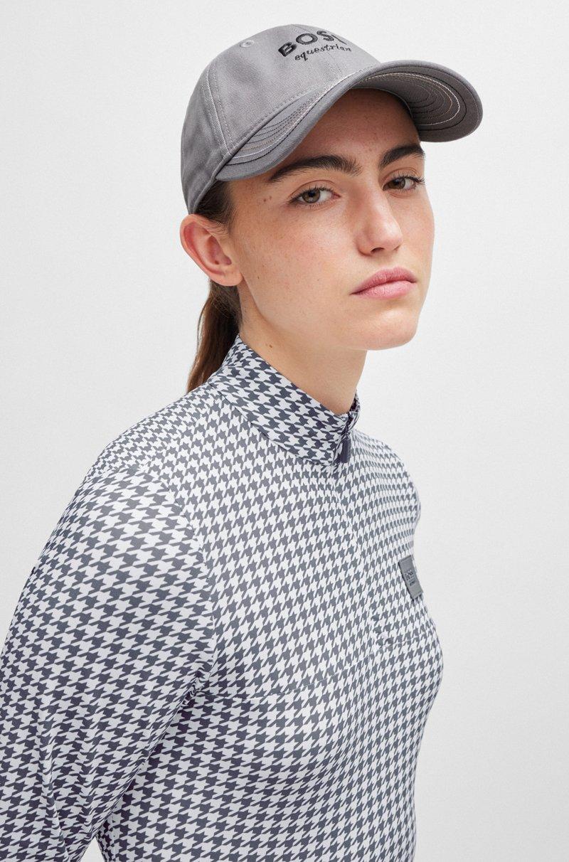 Hugo Boss Gorra para equitación con logo bordado y correa de piel 2025