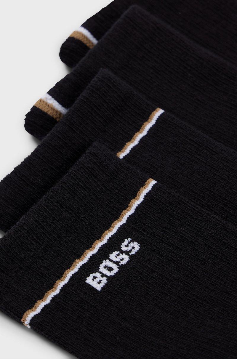 Hugo Boss Paquete de 2 pares de calcetines cortos con detalles de logos Venta caliente