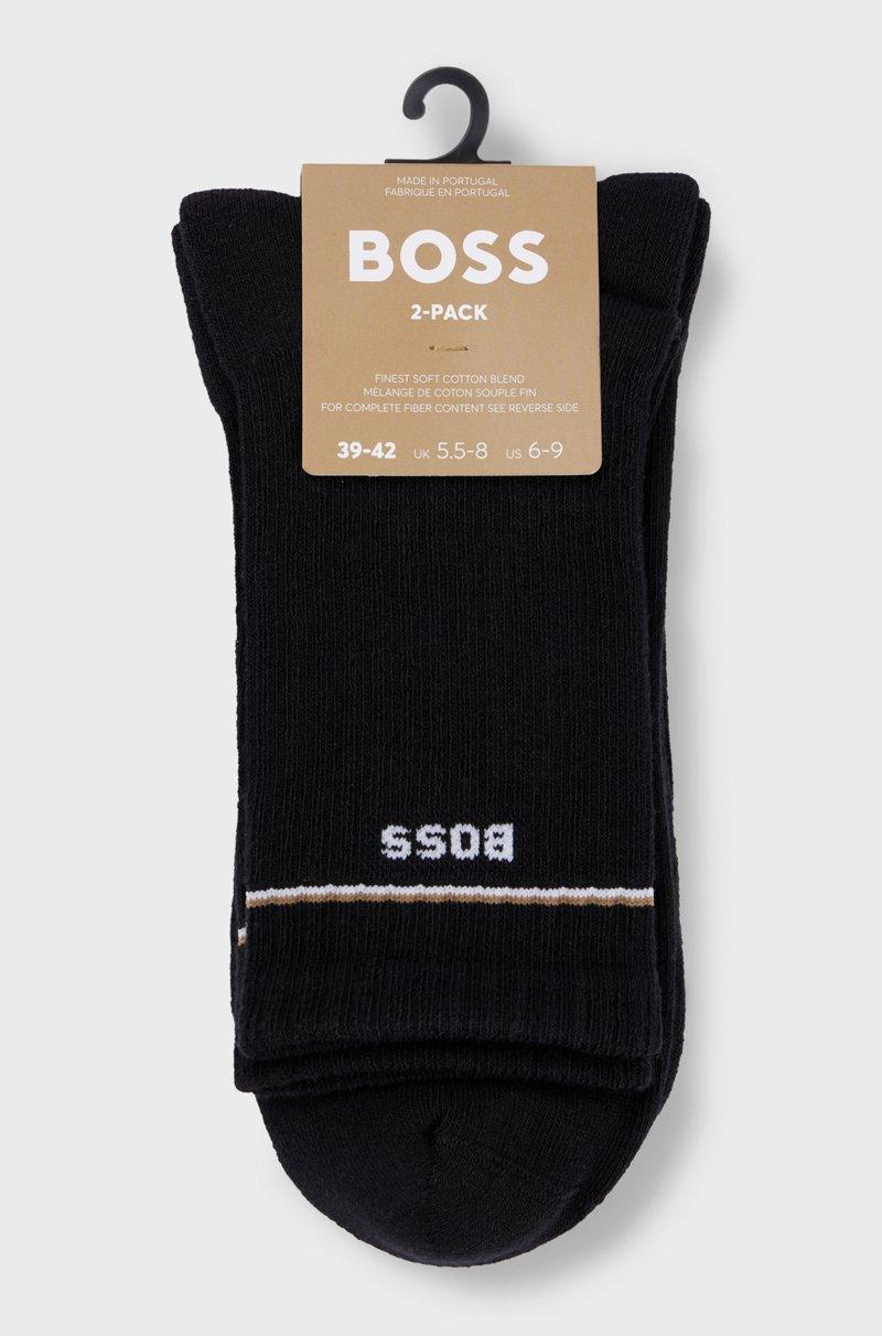 Hugo Boss Paquete de 2 pares de calcetines cortos con detalles de logos Venta caliente