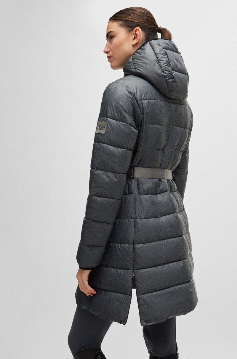 Hugo Boss Chaqueta acolchada de equitación impermeable con capucha y cremalleras ajustables En oferta