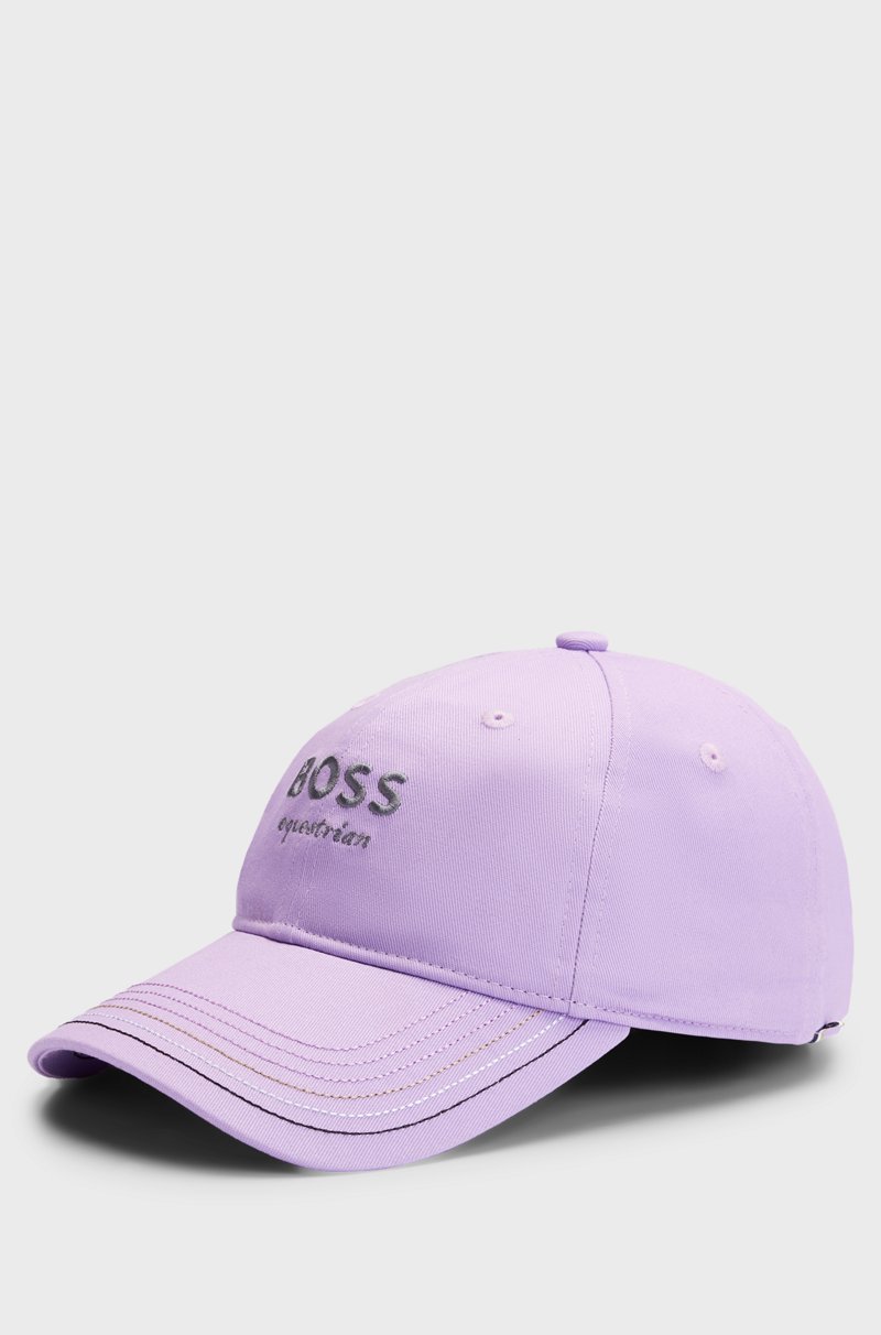 Hugo Boss Gorra para equitación con logo bordado y correa de piel Descuento