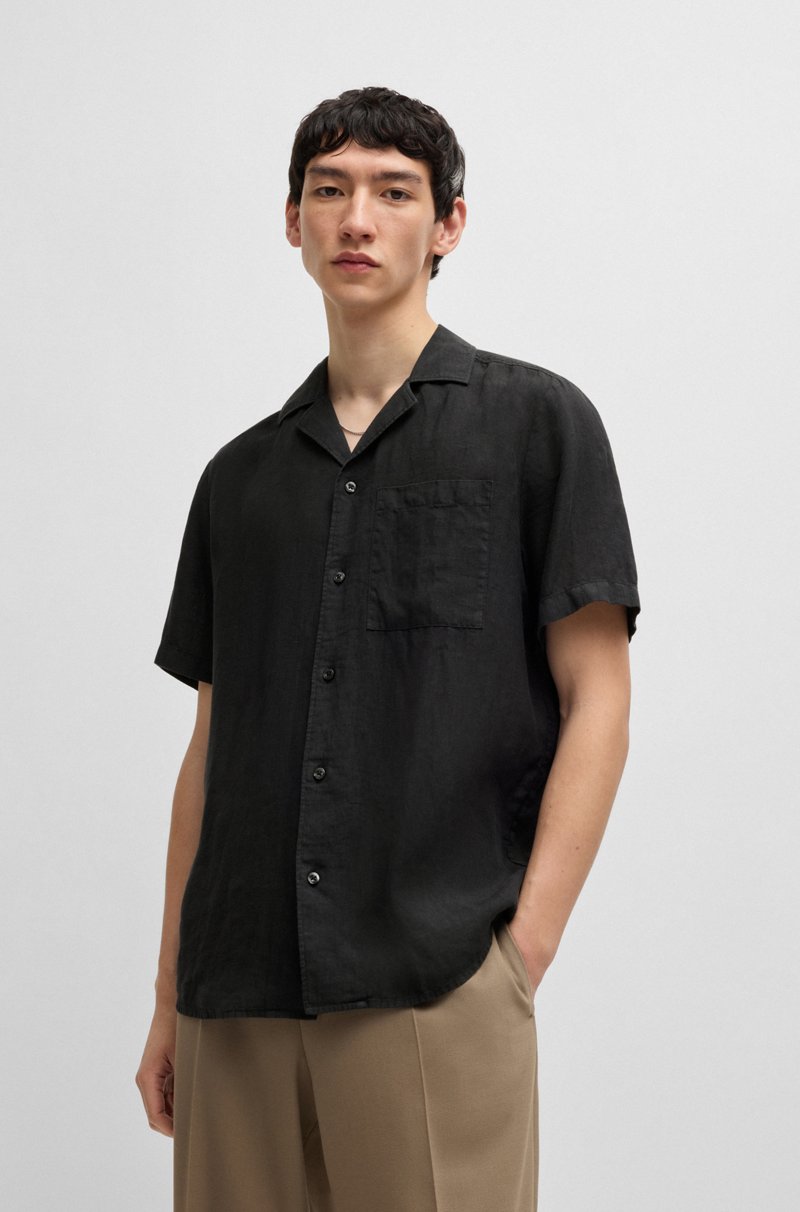 Hugo Boss Camisa relaxed fit de lino para diferentes ocasiones
