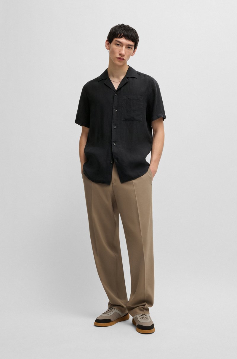 Hugo Boss Camisa relaxed fit de lino para diferentes ocasiones Mejor oferta