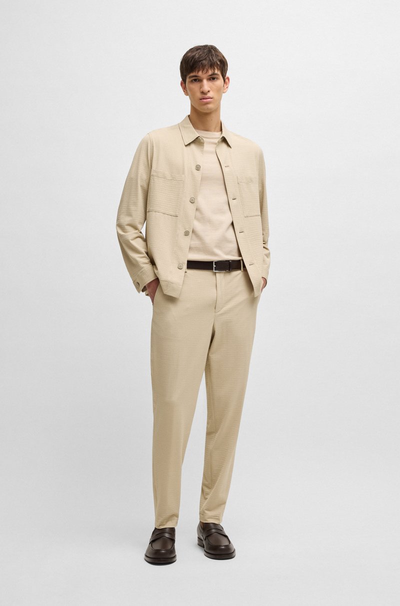 Hugo Boss Sobrecamisa relaxed fit en sirsaca elástica Rebajas top