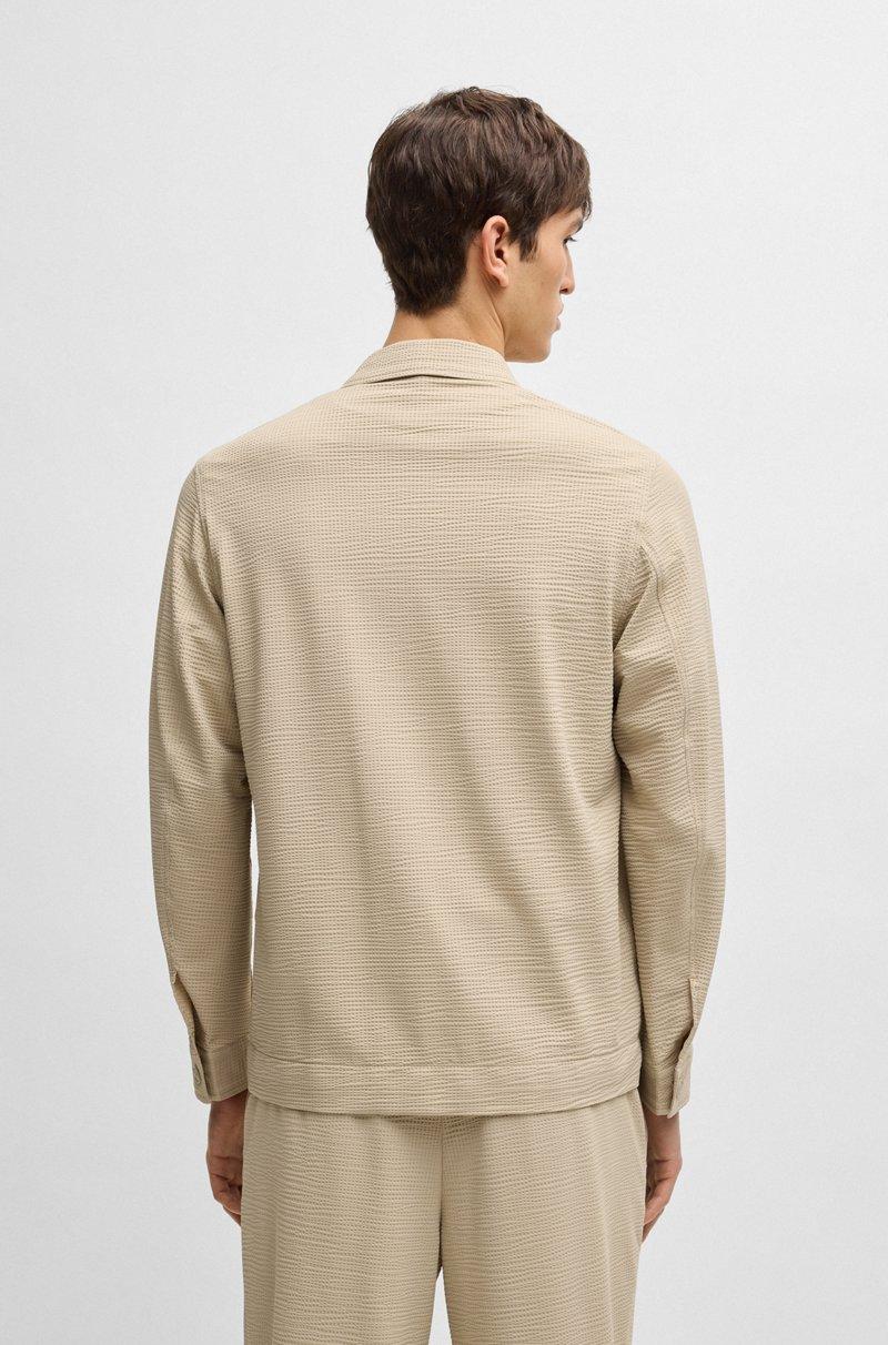 Hugo Boss Sobrecamisa relaxed fit en sirsaca elástica Rebajas top
