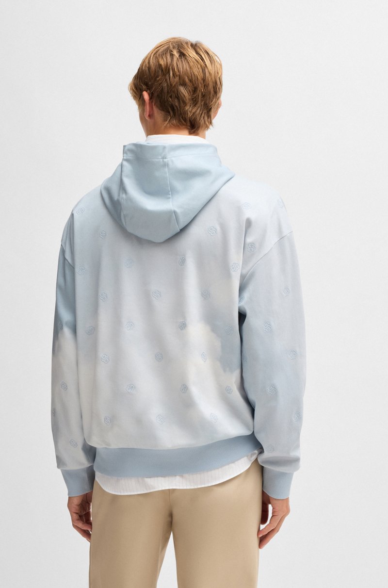 Hugo Boss Sudadera con capucha e ilustración de nubes con monogramas Double B ÚLTIMAS EDICIONES