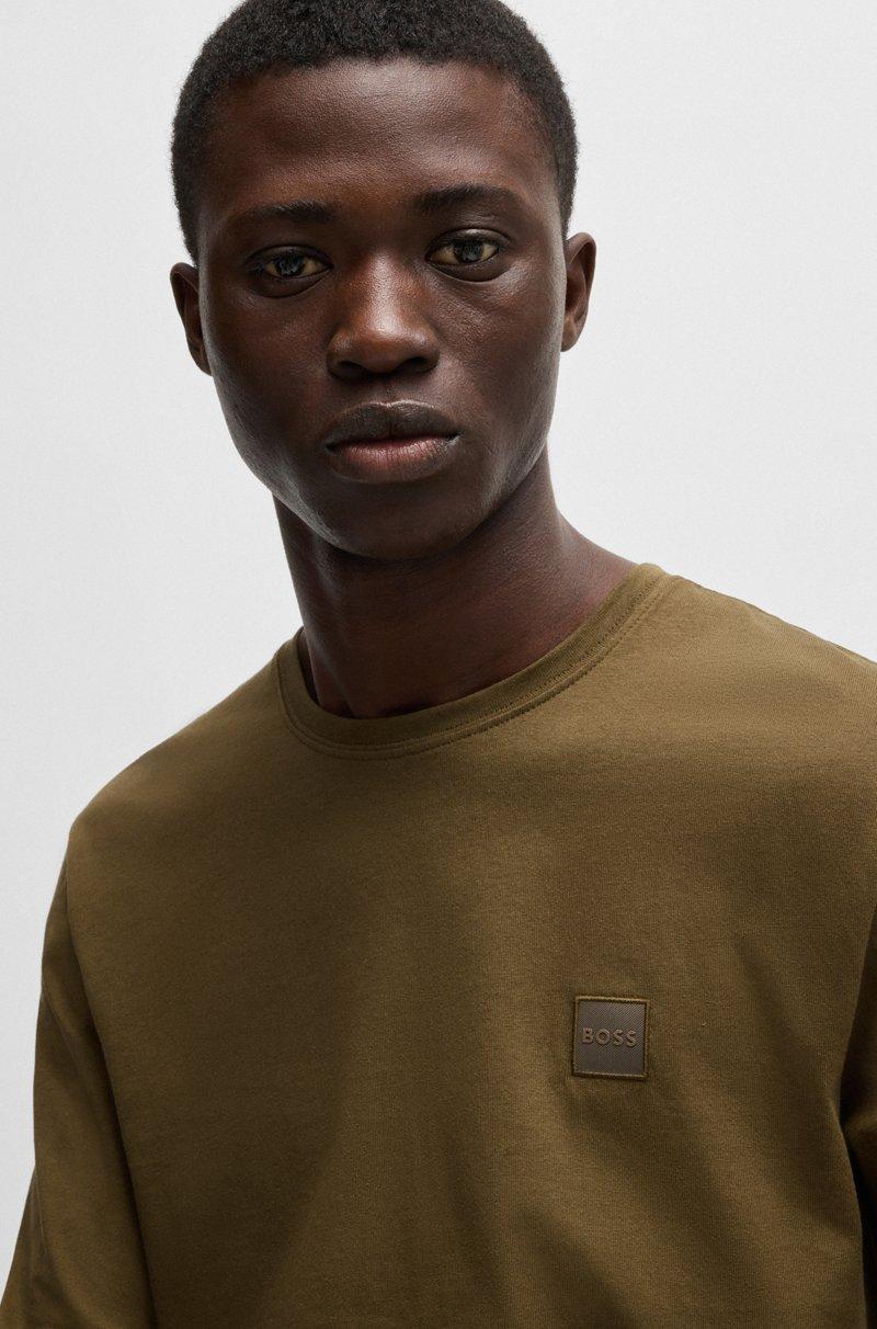 Hugo Boss Camiseta de manga larga en algodón con parche de logo tejido Solo queda un día