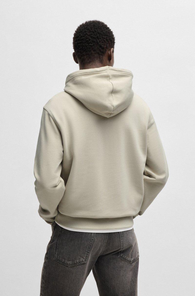 Hugo Boss Sudadera con capucha relaxed fit de felpa de algodón con logo grande Superdescuento