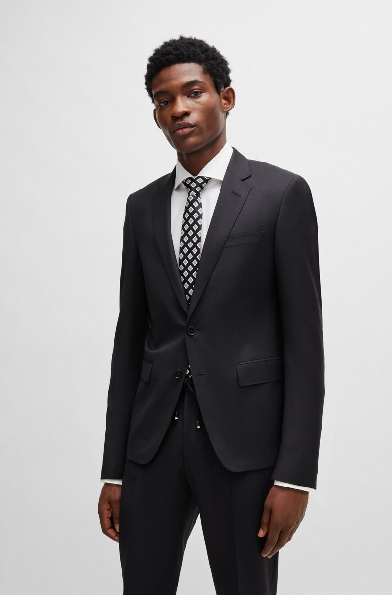 Hugo Boss Americana slim fit en sarga de lana virgen Envío internacional gratuito
