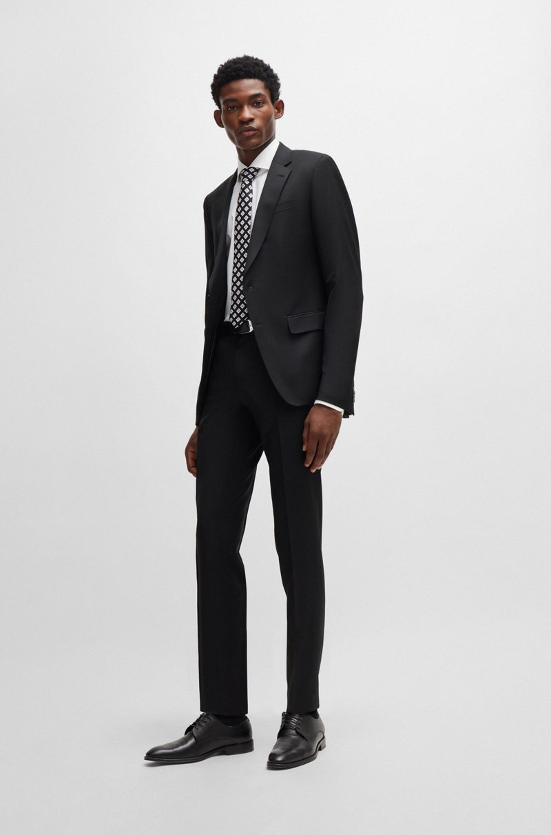Hugo Boss Americana slim fit en sarga de lana virgen Envío internacional gratuito