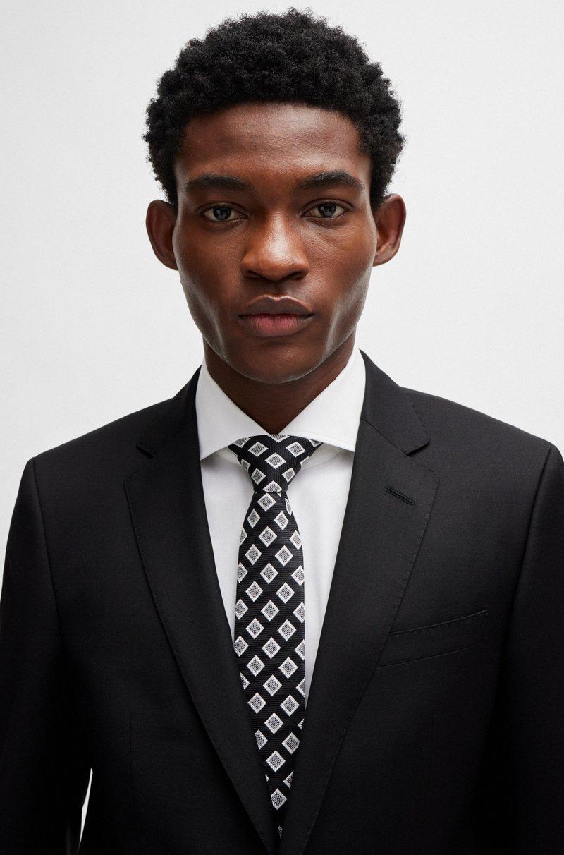 Hugo Boss Americana slim fit en sarga de lana virgen Envío internacional gratuito