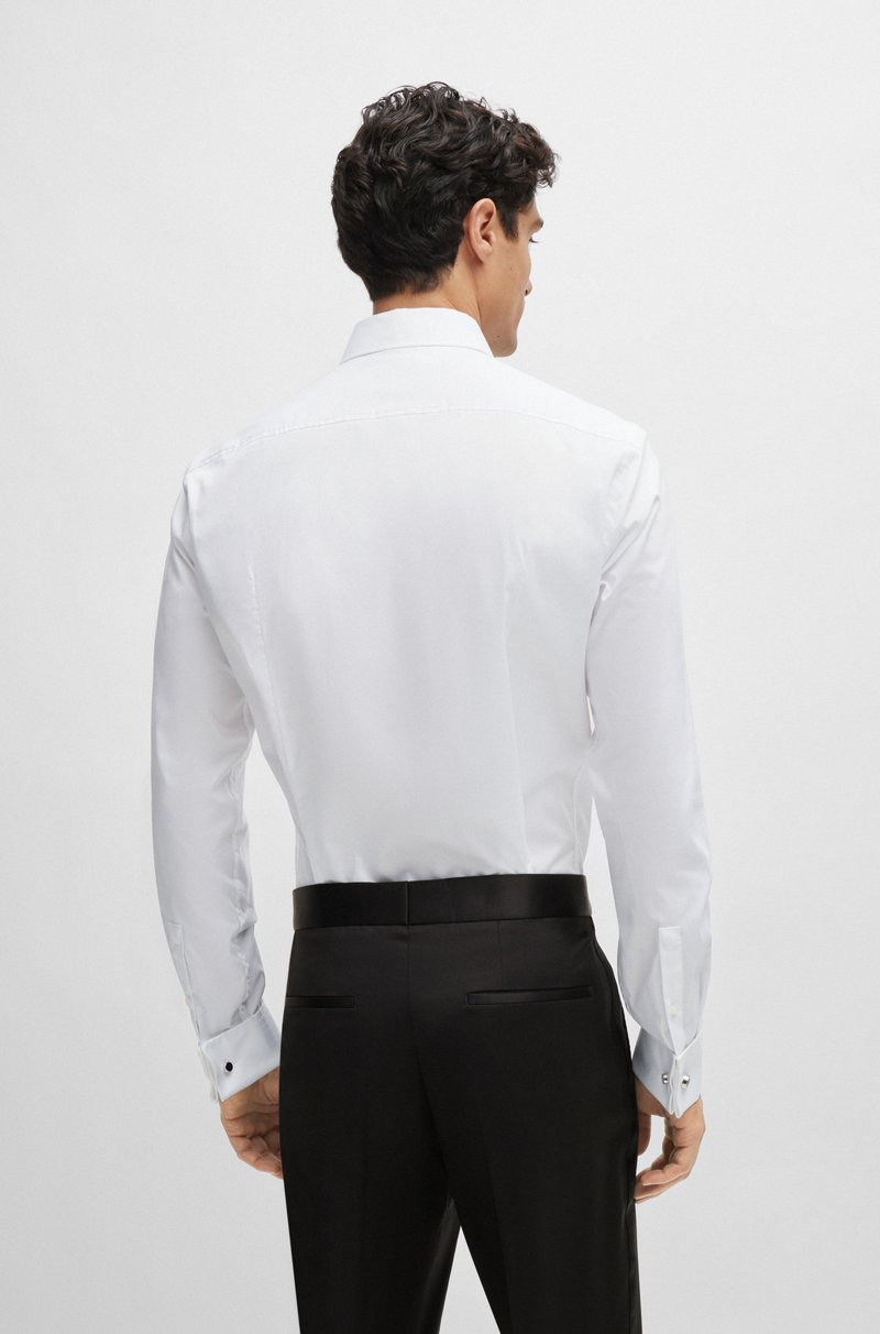 Hugo Boss Camisa de vestir slim fit en algodón elástico de planchado fácil Tienda de fábrica