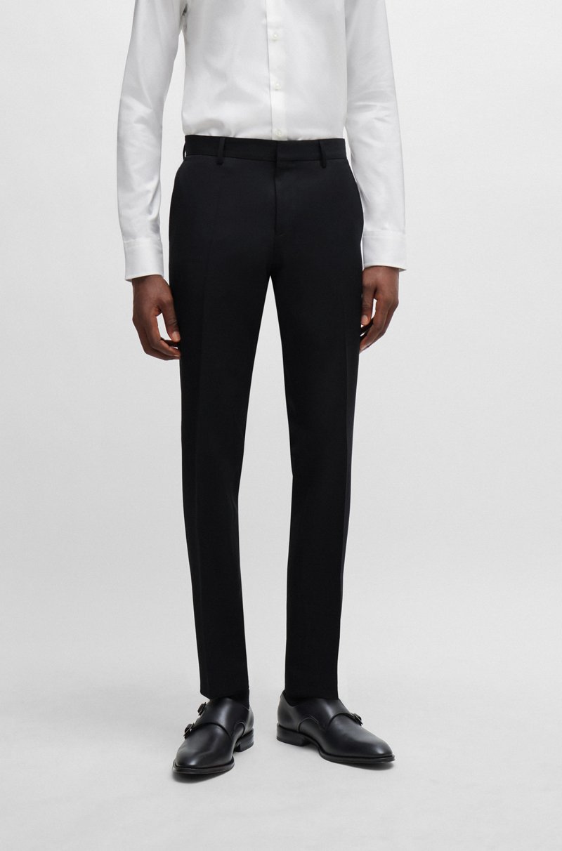 Hugo Boss Pantalones slim fit de sarga de lana virgen Limitado a 3 días