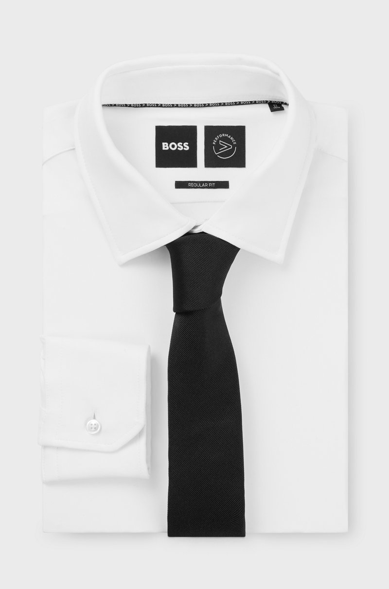 Hugo Boss Corbata elaborada en Italia con tejido jacquard de seda pura Ahorra y exporta