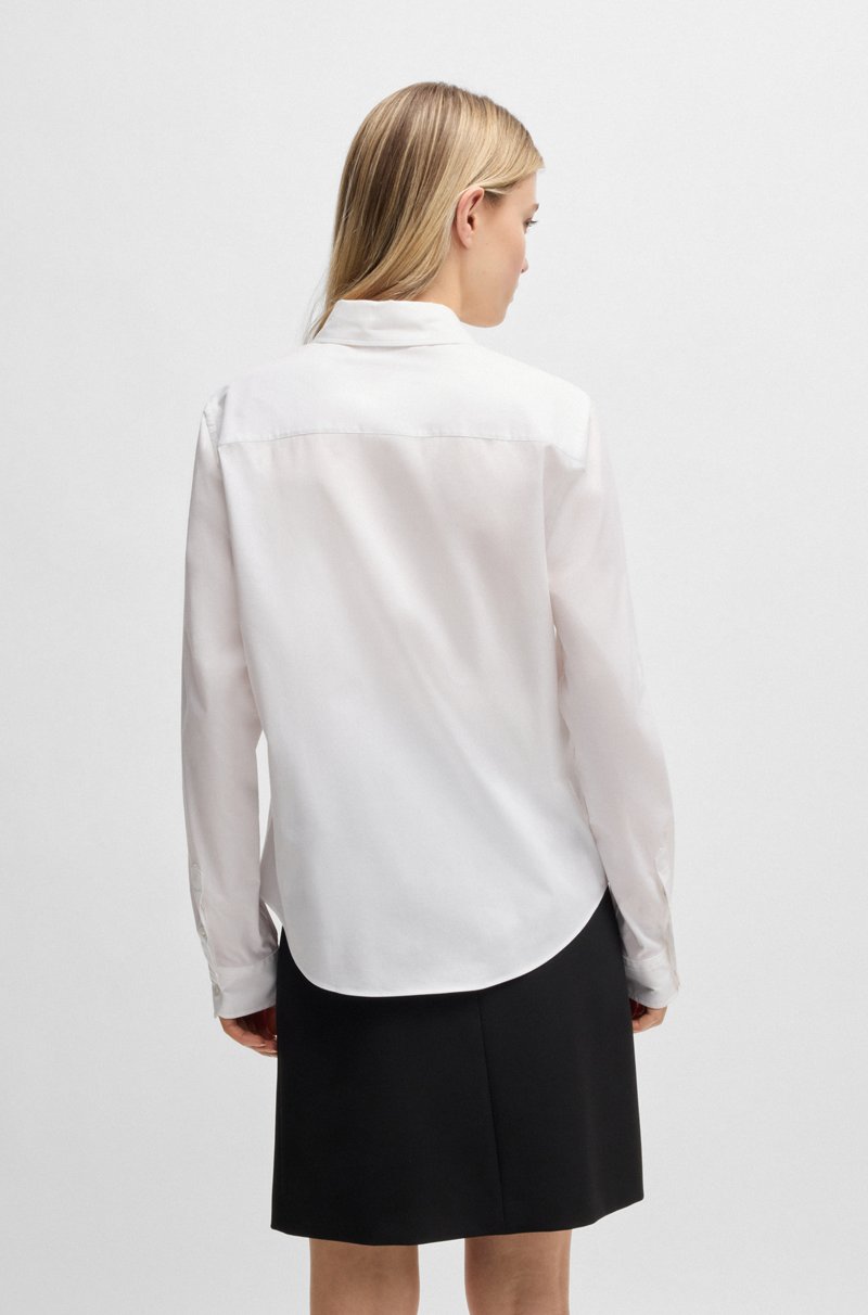 Hugo Boss Blusa regular fit de lona de algodón elástico Grandes ahorros