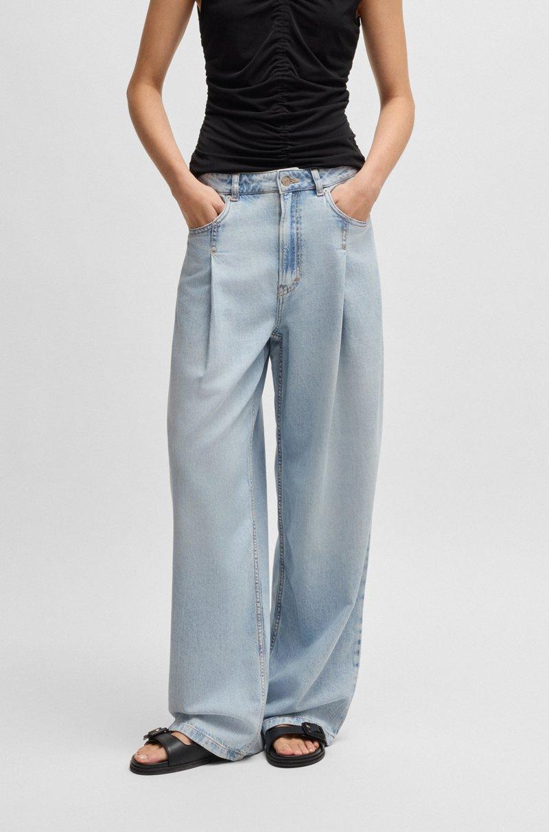 Hugo Boss Vaqueros loose fit de denim azul desteñido 2025