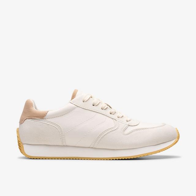 Clarks Zapatos Teirra Run de mujer en color blanco roto