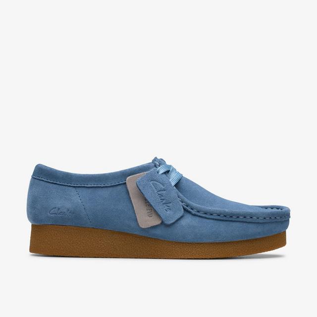 Clarks MUJERES Zapatilla Wallabee EVO en ante azul Wallabee EVO Shoe Tienda