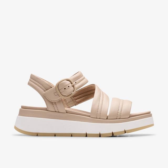 Clarks Womens Tuscan Strap Cuero Arena Ninguno Liquidación