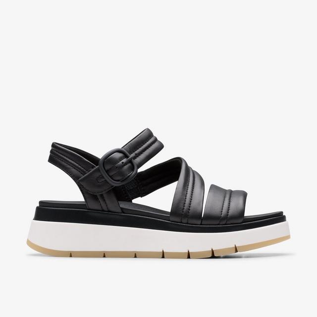 Clarks Zapatos de mujer Tuscan Strap de cuero negro Ninguno