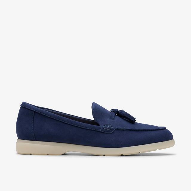 Clarks MUJERES Narini Edge en ante azul marino Narini Edge