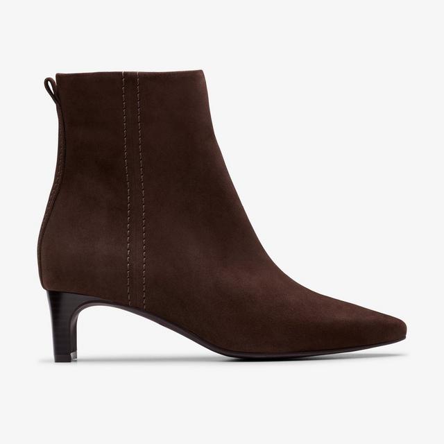 Clarks MUJERES Edina Up en ante marrón oscuro Edina Up