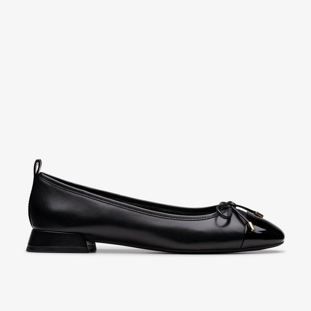 Clarks MUJERES Ubree15 Poppy en cuero negro combinado Ubree15 Poppy Rebajas de fábrica