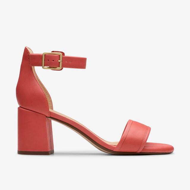 Clarks MUJERES Ezoria Mae en cuero color coral Ezoria Mae