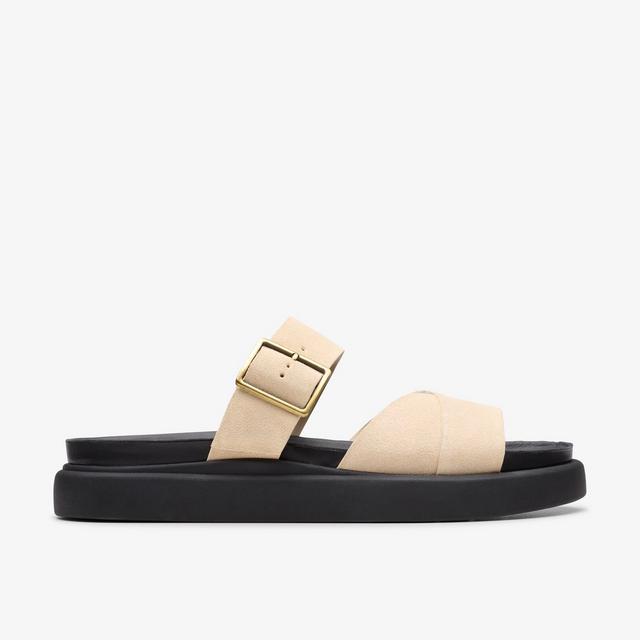 Clarks Mujeres Aristella Mule Ante Color Crudo Mulas