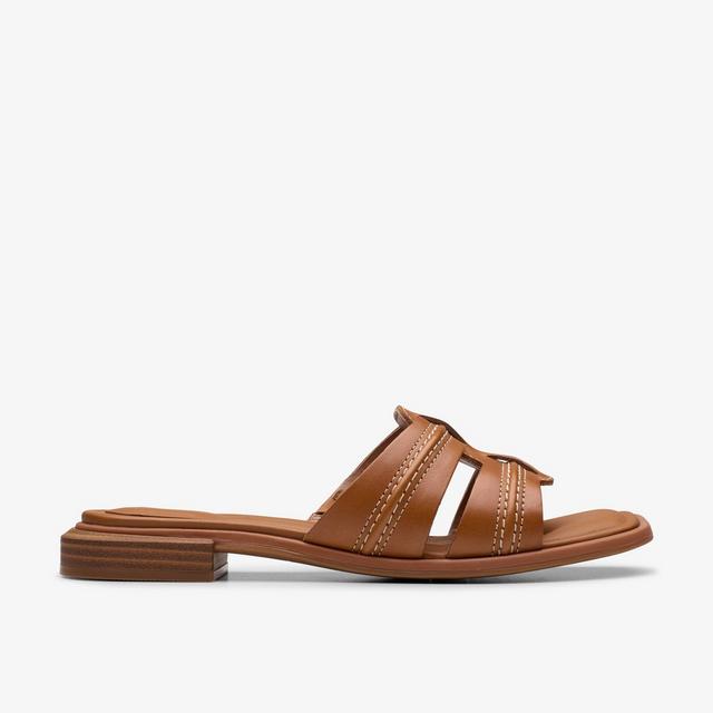 Clarks Mujer Ariany Mule Mules de cuero marrón