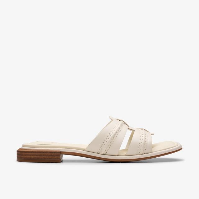 Clarks Mujer Ariany Mule Mulas de Cuero Crema