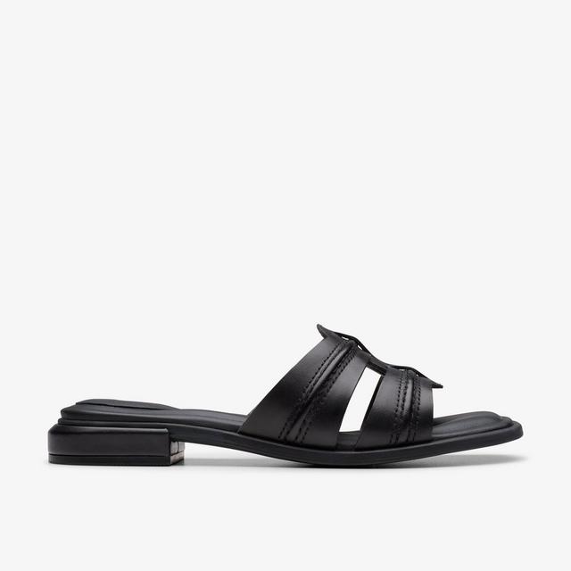 Clarks Mujeres Ariany Mule Mulas de Cuero Negro