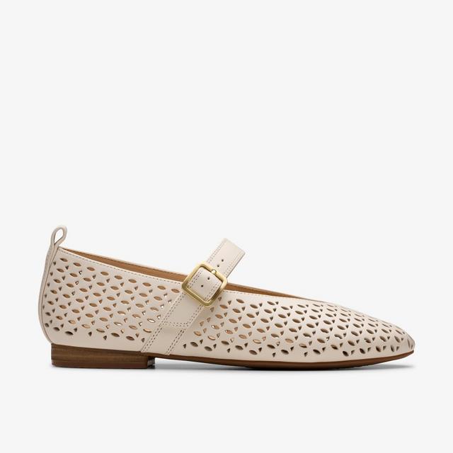 Clarks MUJERES Fawna Jane en cuero color crema Fawna Jane