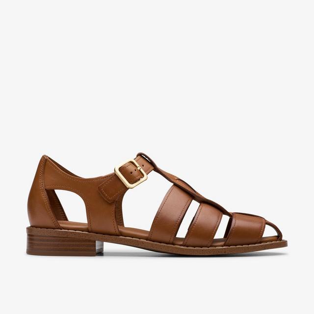 Clarks MUJERES Hana Sun en cuero color tostado Hana Sun