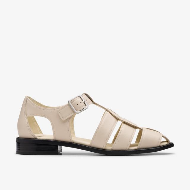 Clarks MUJERES Hana Sun en cuero blanco roto Hana Sun