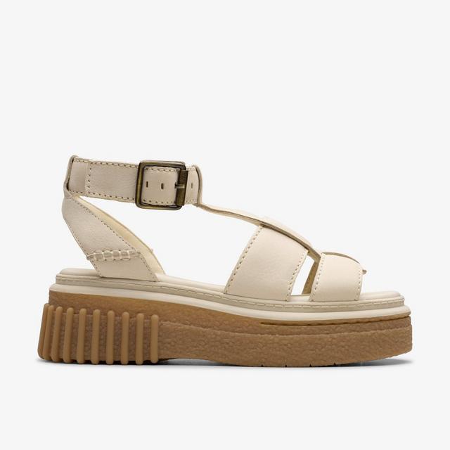 Clarks MUJERES Evamar Sun en cuero color crema Evamar Sun