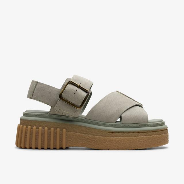 Clarks MUJERES Evamar Wish en ante verde claro Evamar Wish