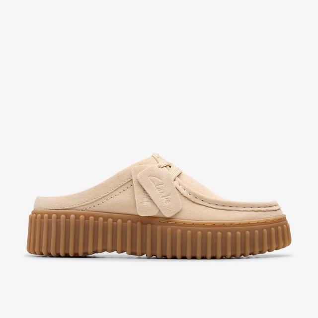 Clarks Mujeres Torhill Mule Mules de ante color crudo