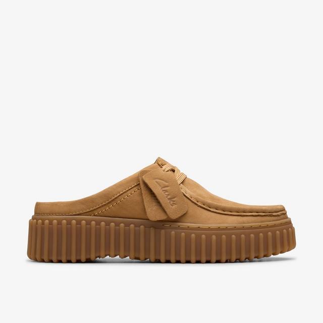 Clarks MUJERES Torhill Mule en piel de nobuk color tostado claro Torhill Mule