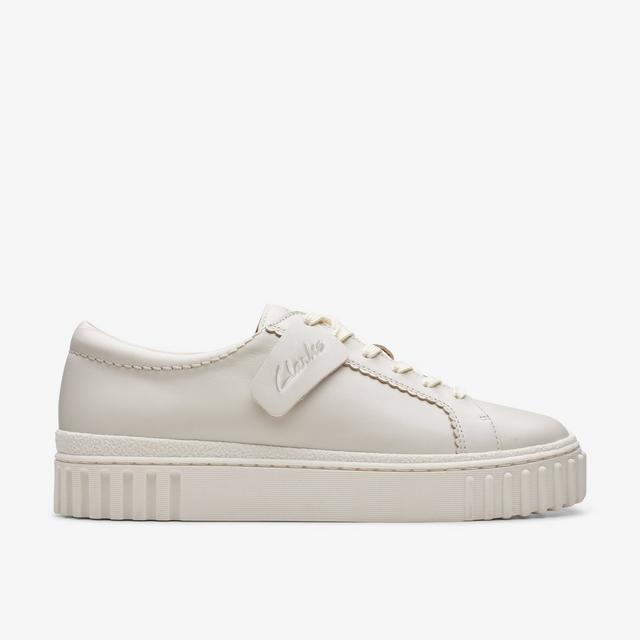 Clarks Mayhill Walk Off en cuero blanco Zapatos