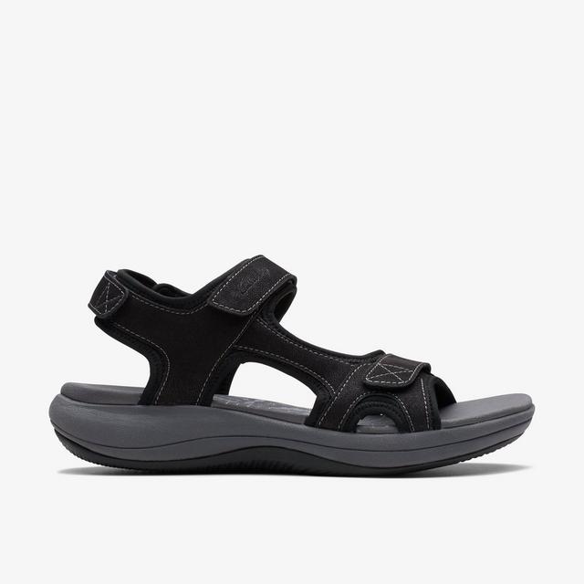 Clarks Sandalias negras con tiras para mujer Mira Bay