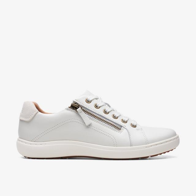 Clarks MUJERES Nalle Lace Cuero Blanco Nalle Lace