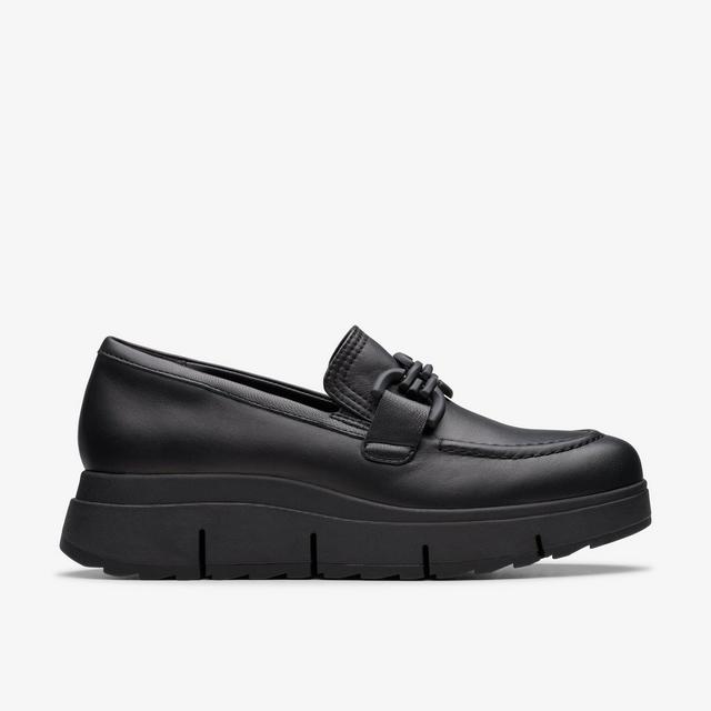 Clarks Loriini Izzy en cuero negro Zapatos