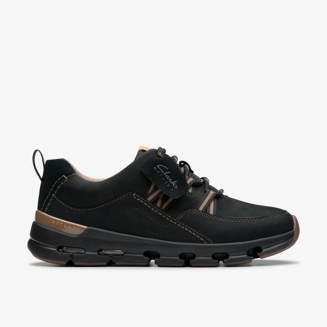 Clarks NatureX Tie Black Combination en piel de nobuk Zapatos