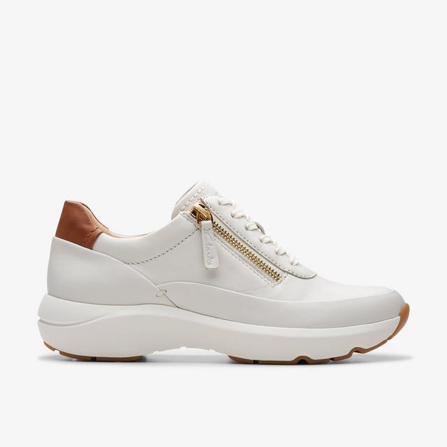 Clarks MUJERES Tivoli Zip Cuero blanco roto Tivoli Zip