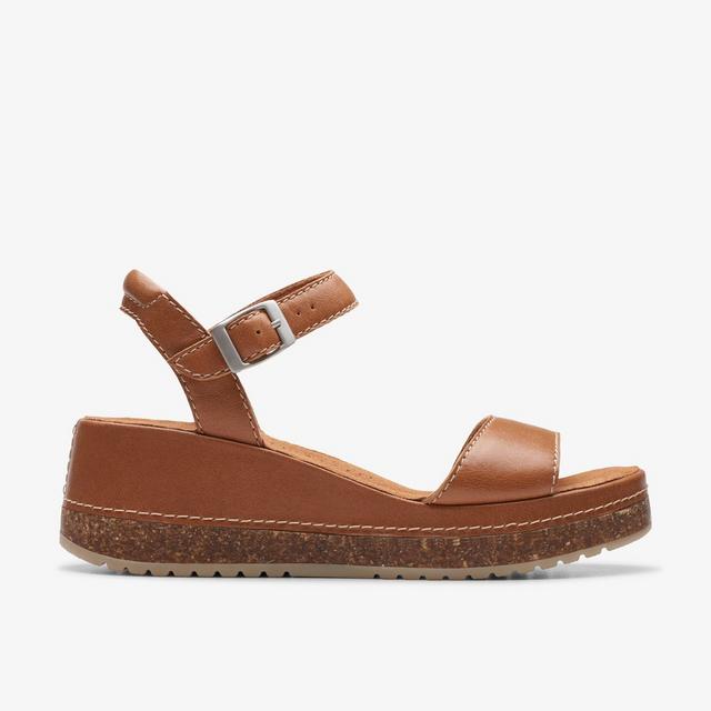 Clarks MUJERES Kassanda Lily Cuero Marrón Tostado Kassanda Lily