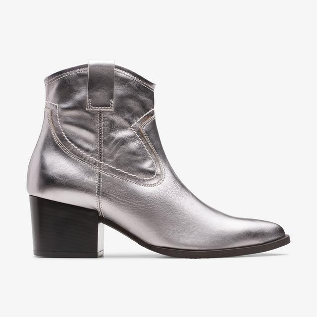 Clarks MUJERES Elder Rae Cuero Plata Elder Rae Últimos 3 días