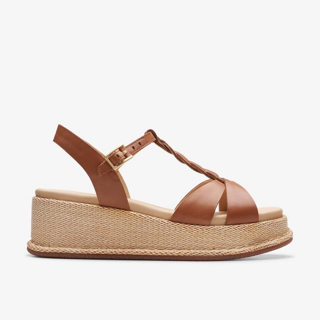 Clarks MUJERES Kimmei Twist Cuero Marrón Tostado Kimmei Twist