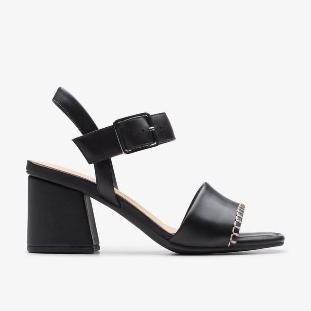 Clarks MUJERES Siara65 Buckle Cuero Negro Siara65 Buckle